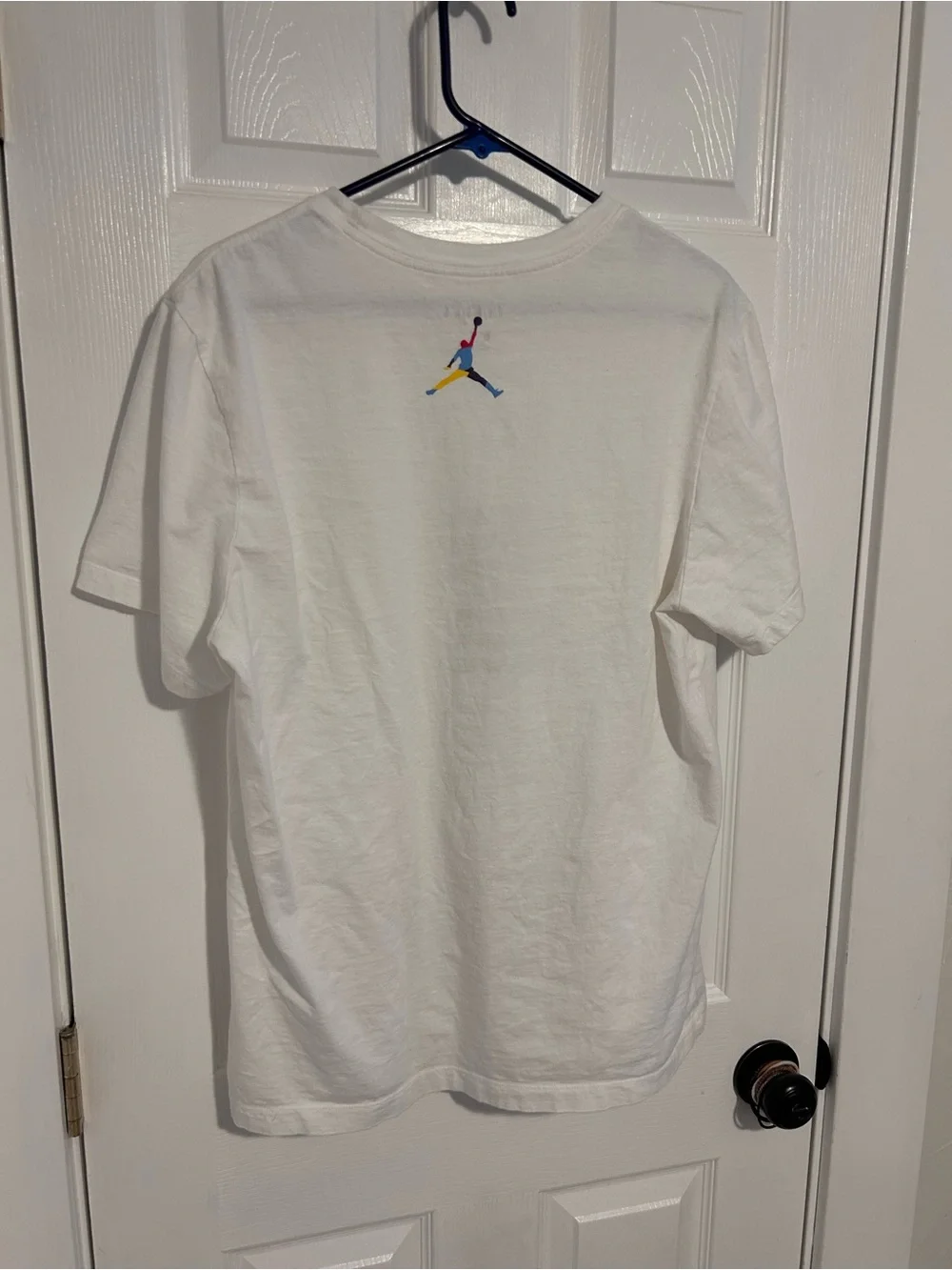 Jordan White Tee with Red Jumpman Logo